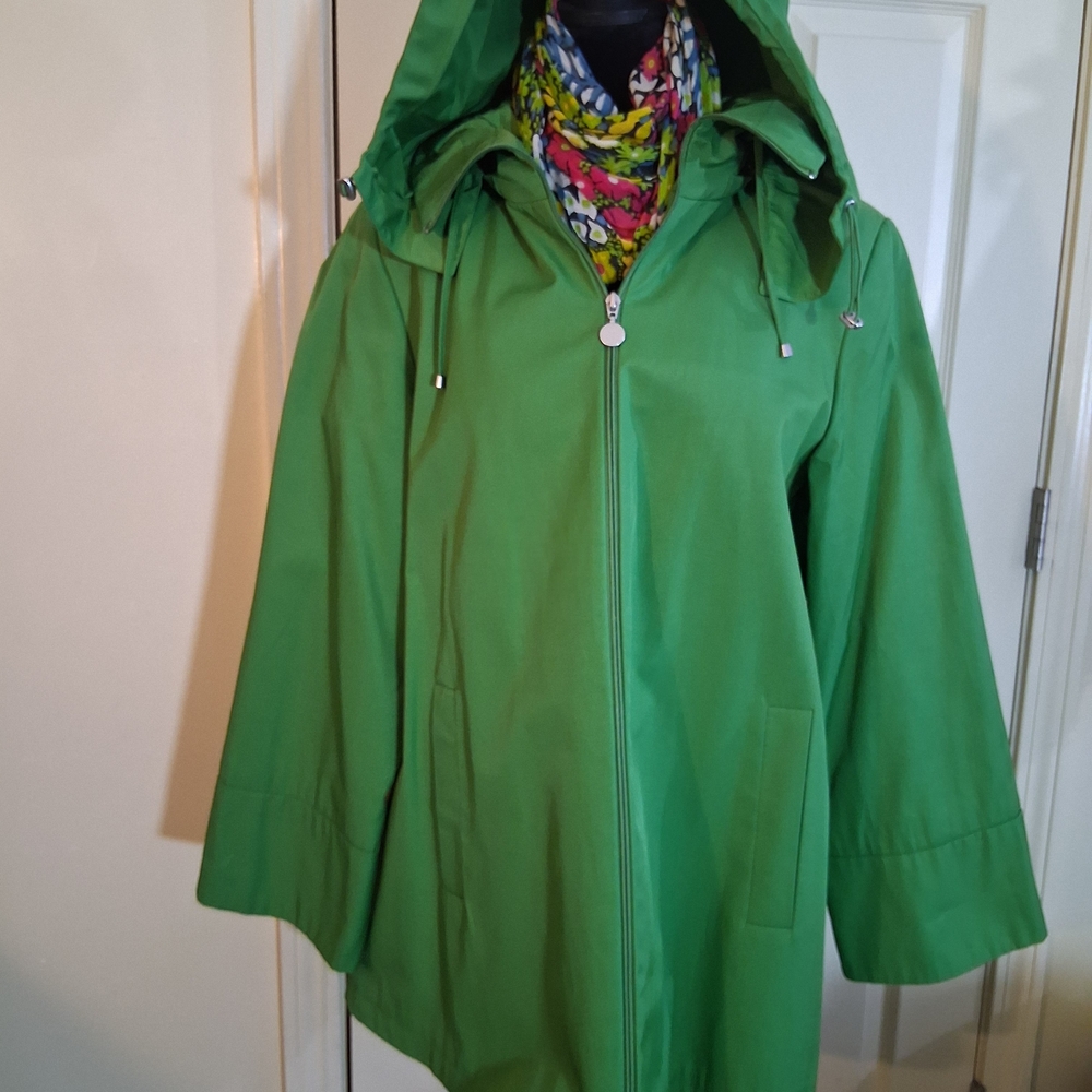 Calvin Klein Bright Green Hooded Utility Jacket